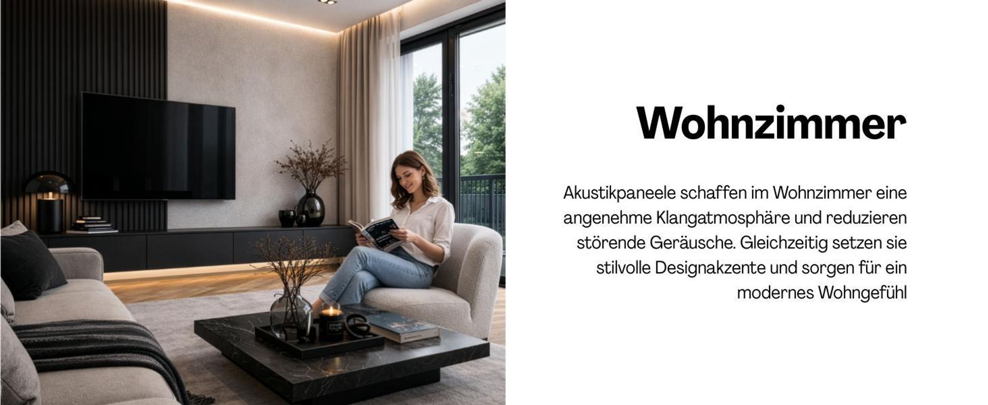 AKUSTIKO Lamella Akustikpaneele 4 Stück 280x60cm - flexible Filz MDF Wandpaneele fugenlos - überlappende Holz Lamellenwand, Paneel grau - Akustik Wandverkleidung (6.72m² Grey Ash)