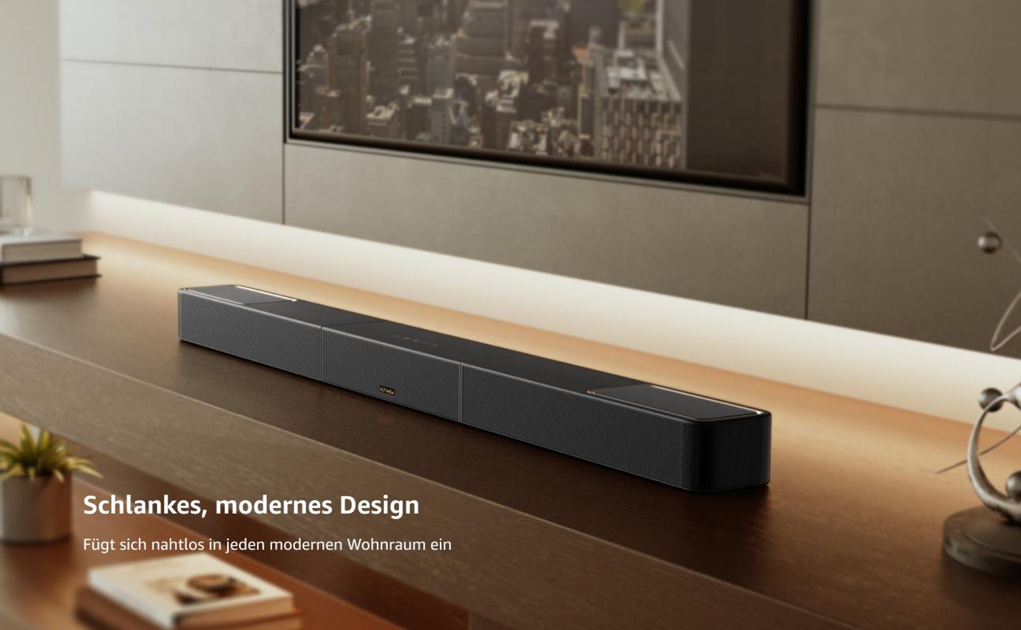ULTIMEA Skywave Series 7.1.4ch Professionelles Kabelloses Surround Sound System für mit Dolby Atmos, kabellosem Subwoofer, 840W