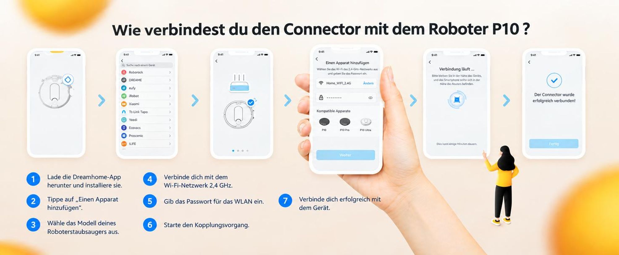 Laresar P10 Saugroboter 8000 Pa, 3-in-1 Reinigung, Teppich-Booster, Bis zu 120 Minuten, HEPA-Filter, 3 Modi, Fernbedienung, App- und Sprachsteuerung