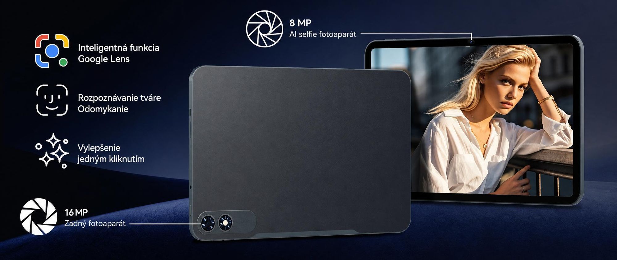 T60Pro, 13,4-palcový tablet s Androidom 16, 24 GB (8 + 16) + 256 GB / 2 TB (TF karta), batéria 10 000 mAh, 2K displej InCell / 120 Hz / 5G WiFi, s obalom / myšou / klávesnicou / slúchadlami s káblom