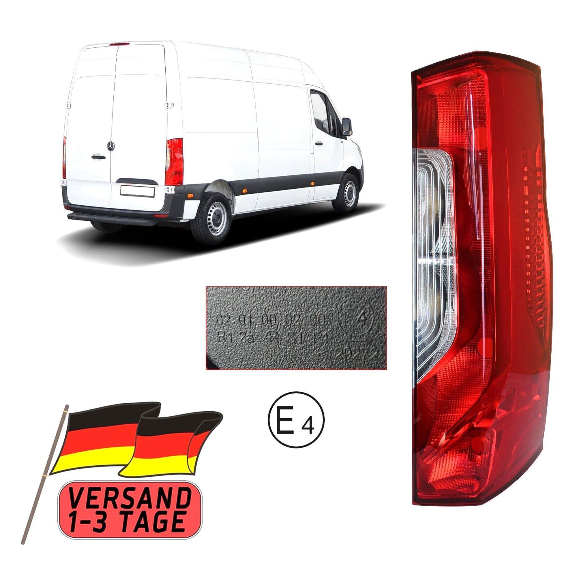 SPRINTER W907 W910 Rückleuchte Heckleuchte Rücklicht Rechts E-pruf