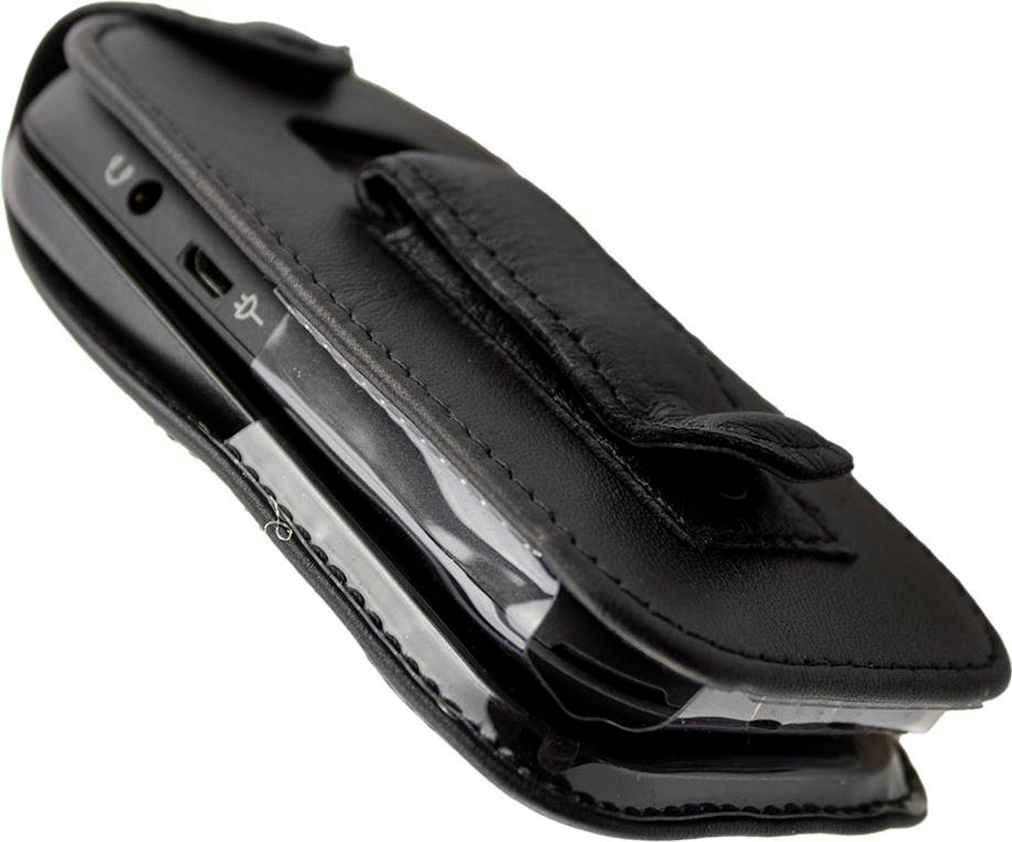 caseroxx Ledertasche mit Gürtelclip kompatibel mit Doro 6040 aus Echtleder, Tasche mit Gürtelclip und Sichtfenster  Bild 5