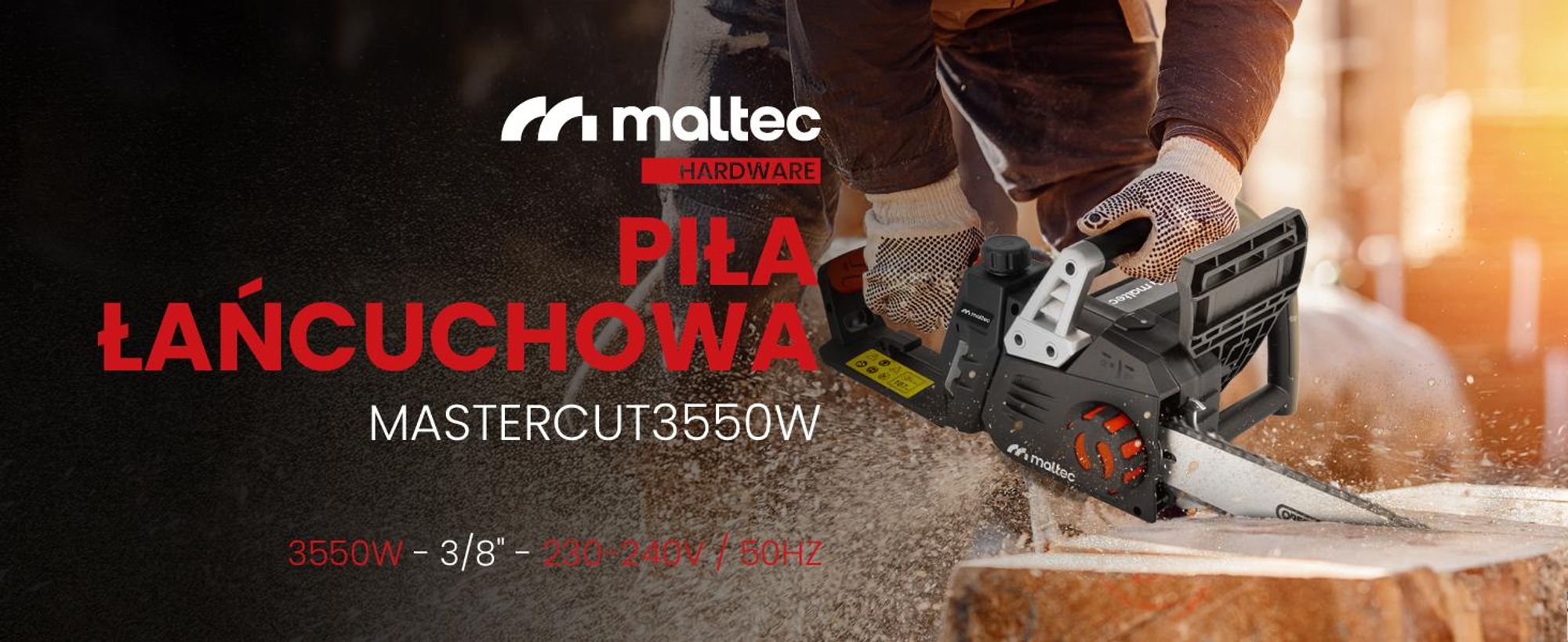 Elektryczna piła łańcuchowa do drewna z długością cięcia 40 cm