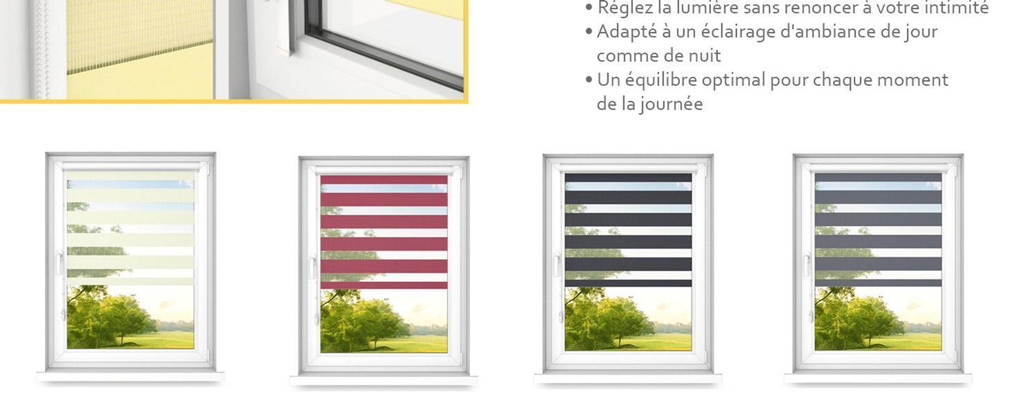 time4blinds – Store Occultant sans Percage – Store Enrouleur – Adhésive, Cassette Aluminium – Gris, 900x2000, Gauche
