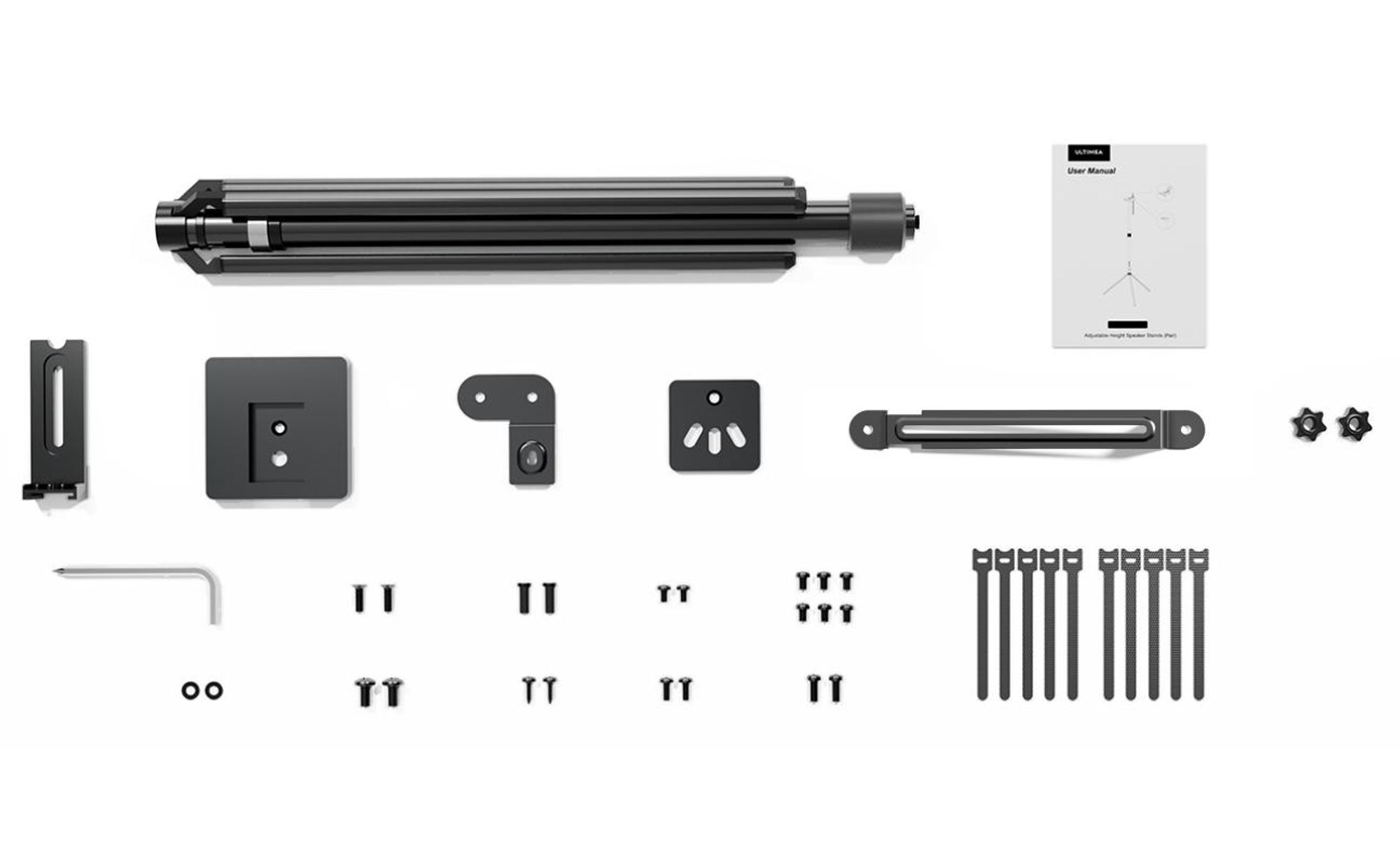 Ultimea Lautsprecherständer Steady 310 - 1 Paar Ständer für Poseidon und Skywave Serie Soundbar (bis 36,6 Zoll, Ausziehbar von 62 cm bis 93 cm