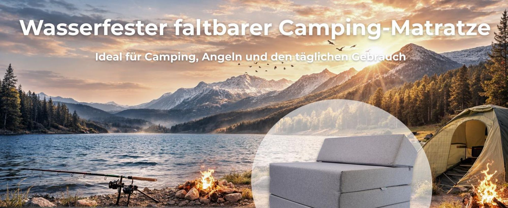 Klappmatratze mit Kopfteil Wasserfester Outdoor-Bezug Beige Matratze Faltmatratze Camping Erwachsene Kinder  200x70x10cm