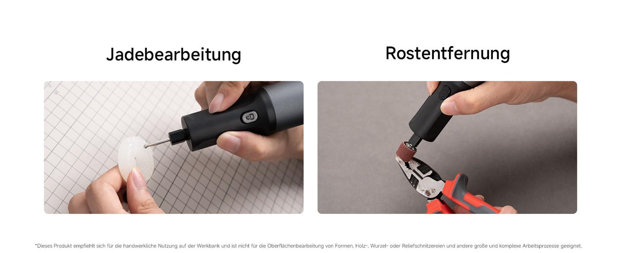 MOVA MRT008 Pro Akku-Rotationswerkzeug 7,2V, 28-teiliges Rotary Tool Set, 10.000–28.000 U/min, Silber-Grau