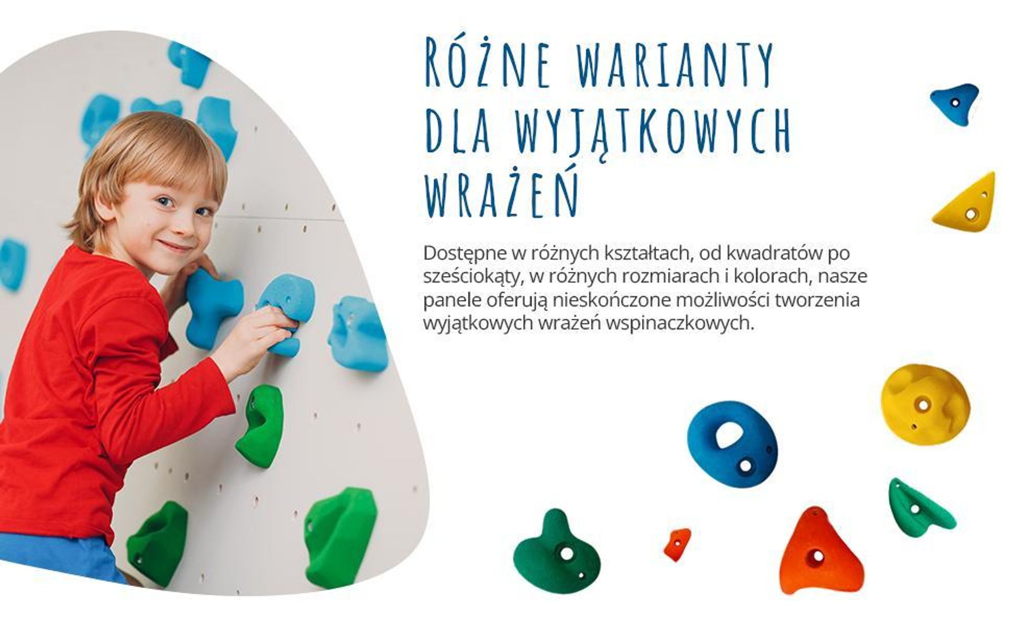 Create for you® – Ścianka Wspinaczkowa, 3x Panel 150 x 100 cm, 15 Szarych Chwytów