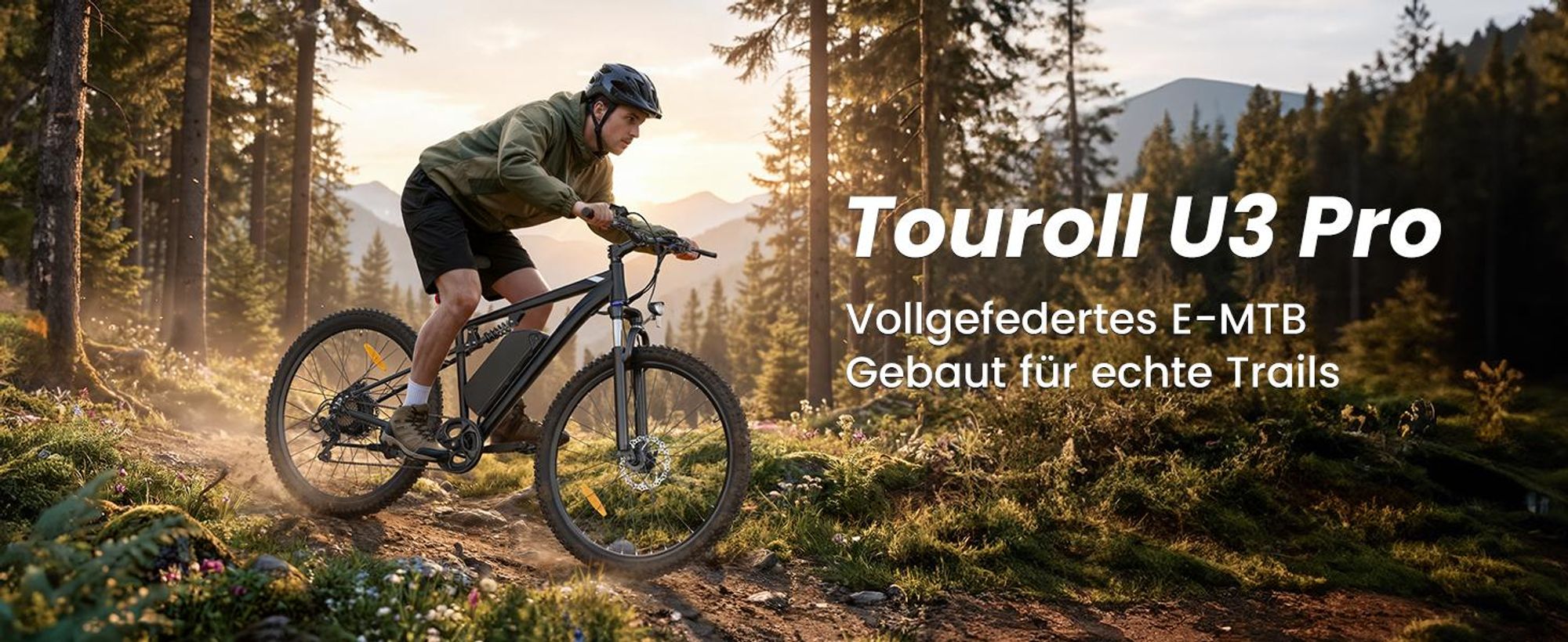 Touroll U3 Pro E-Bike 29 Zoll, 850W Motor, 70Nm, 720Wh Akku, Vollfederung, hydraulische Scheibenbremsen, Shimano 7-Gang