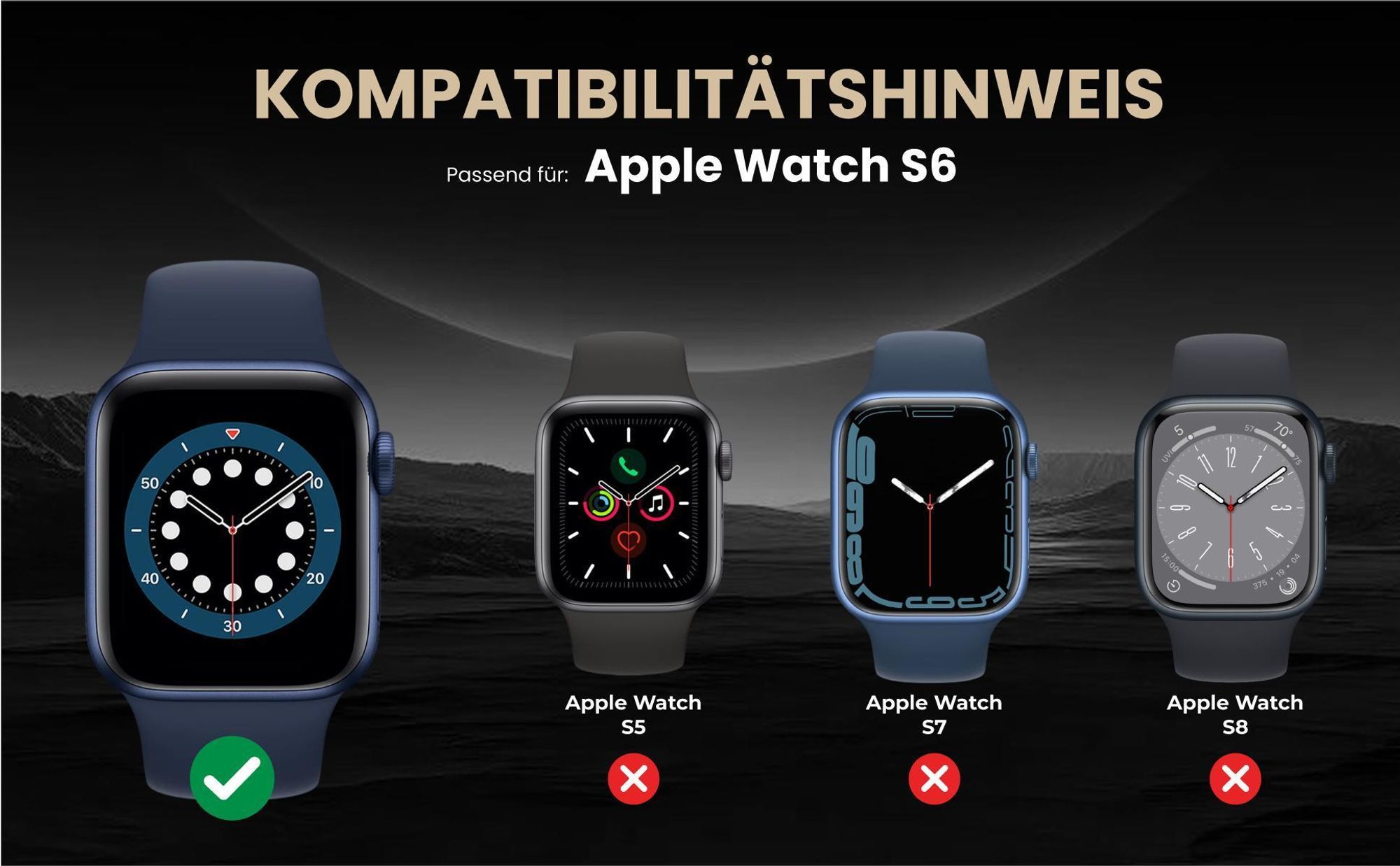 Kompatibilitätshinweise Armband für Apple Watch Series 6 44mm