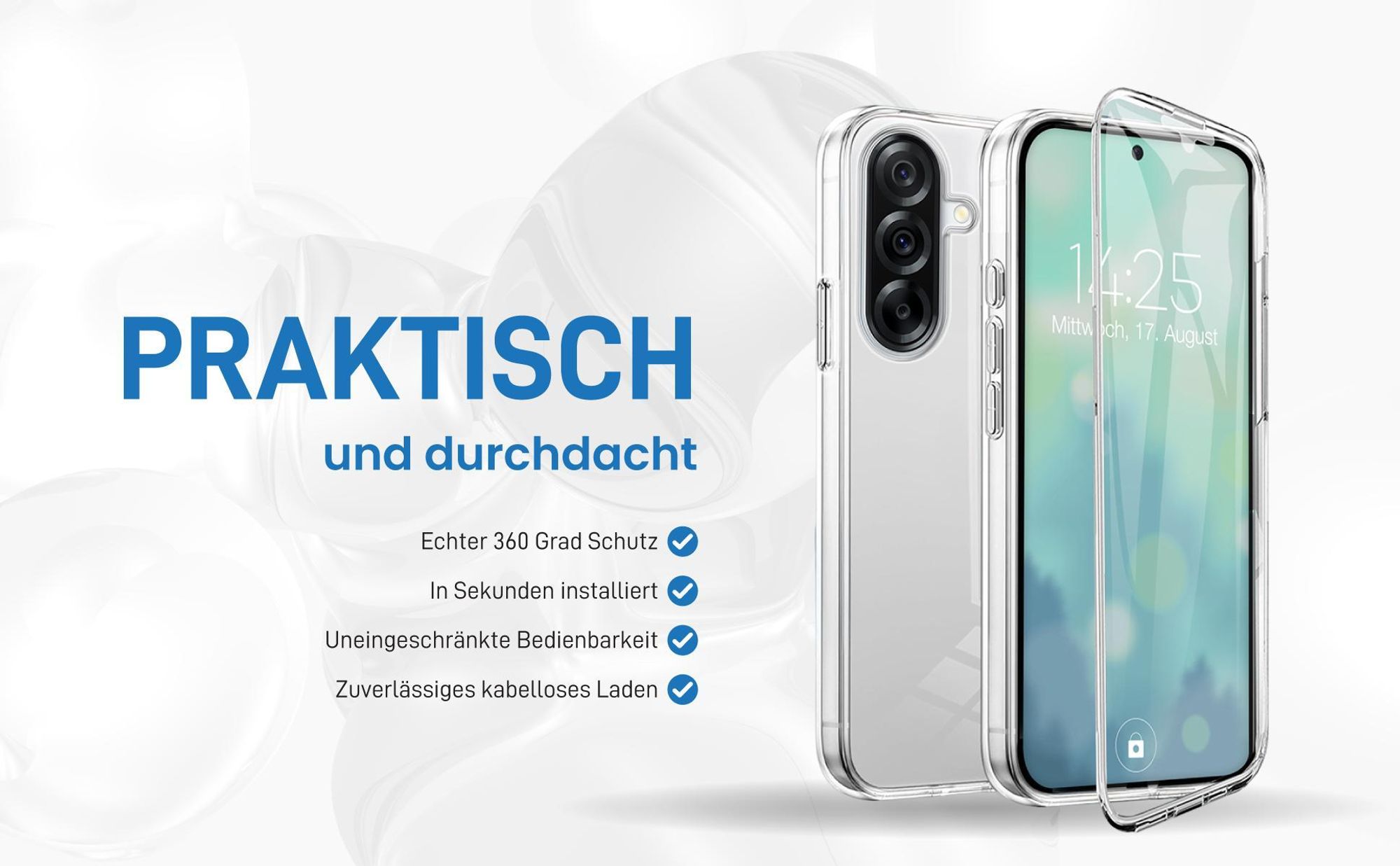 Rundum Schutz Hülle für Samsung Galaxy A36 5G mit Touchsensibilität