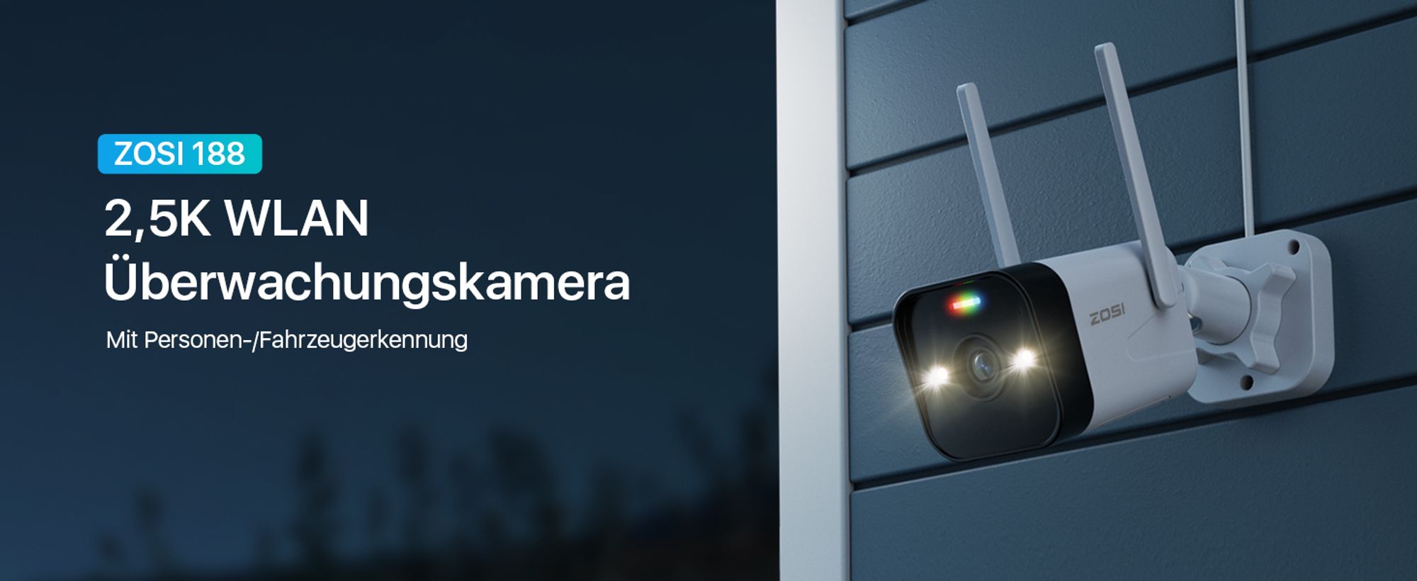 ZOSI 4MP WLAN Kamera Aussen