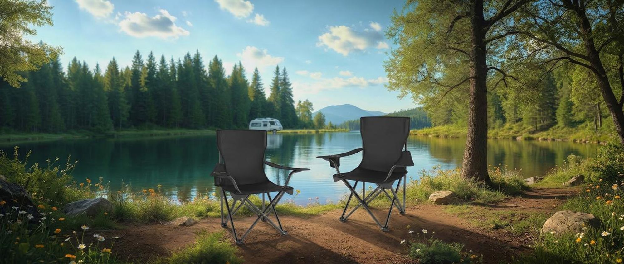 tectake® Set Campingstuhl Gil 80 x 48 x 84,5 cm