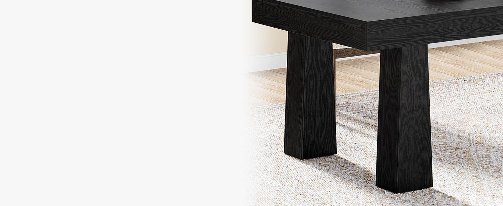 Tribesigns Esstisch, 160 × 80 cm Rechteckiger Küchentisch mit Robusten, Moderner Schwarz Holztisch für Esszimmer, Café, Restaurant, Schwarz