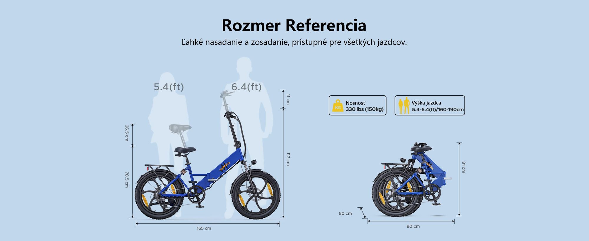 Elektrický bicykel HillMiles Mile 2 - Batéria 36V13Ah 20-palcové kolesá dvojité hydraulické brzdy - Sivý