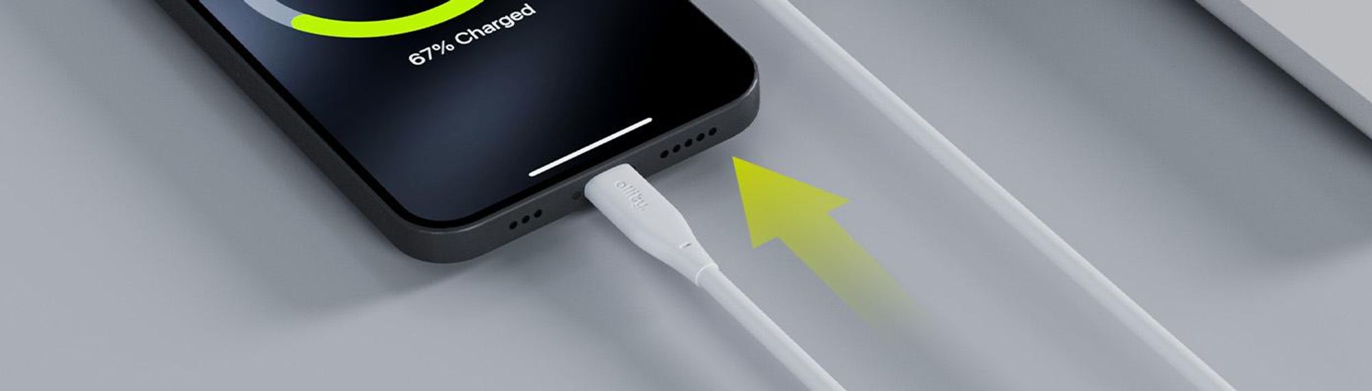 Allity USB-C Lightning Kabel 2m 27W leistungsstarke Datenübertragung schnelles Laden weiß