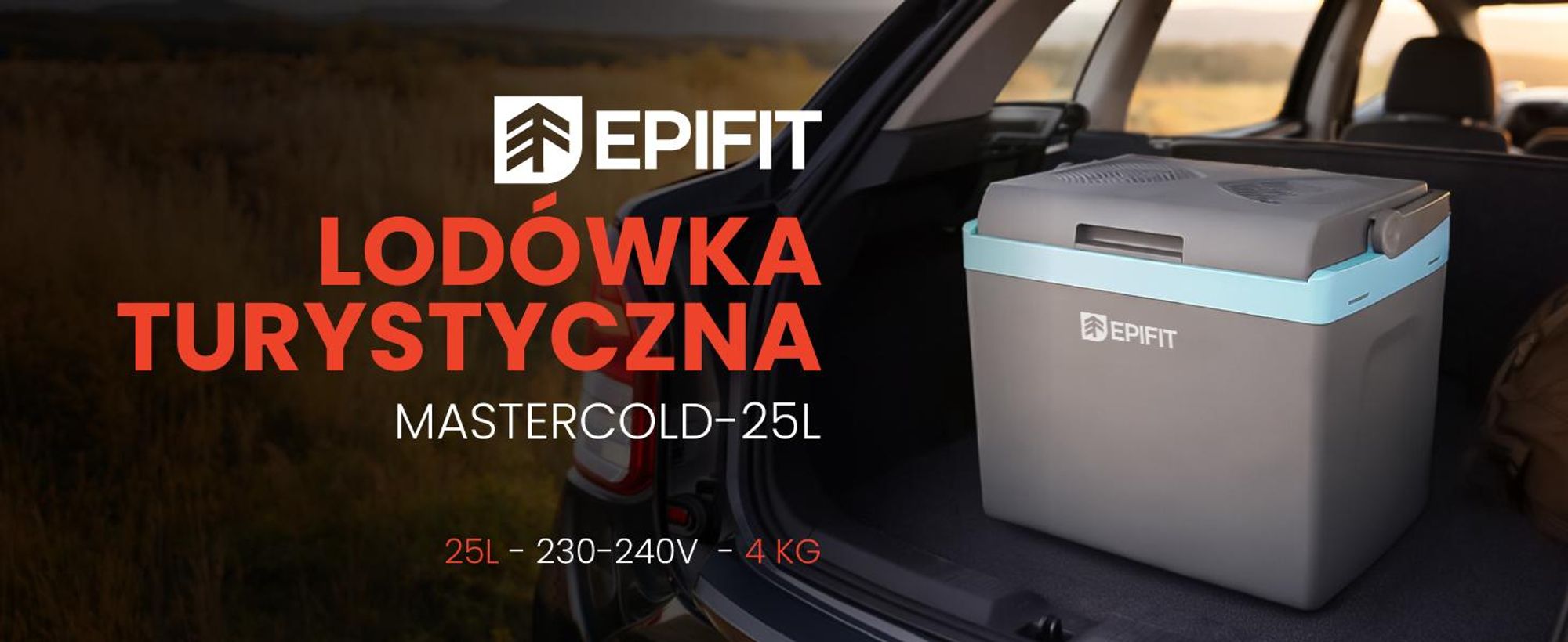 Przenośna lodówka turystyczna 25 litrów na gniazdko samochodowe 12V oraz 230V