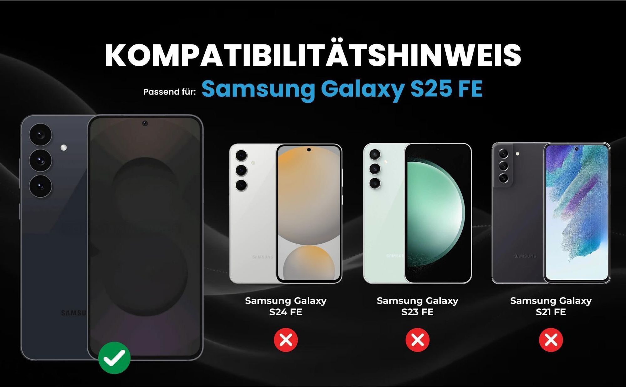 Kompatibilitätshinweise Hülle für Samsung Galaxy S25 FE