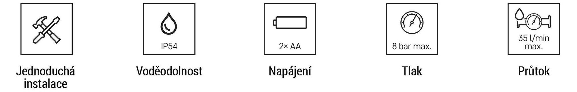 EMOS Mechanické zavlažovací hodiny s 1 výstupem, napájené baterií, do 8 barů, 35 l/min, 3-120 m každých 1-72 h, pro 1″ nebo 3/4″ závit, PW56001