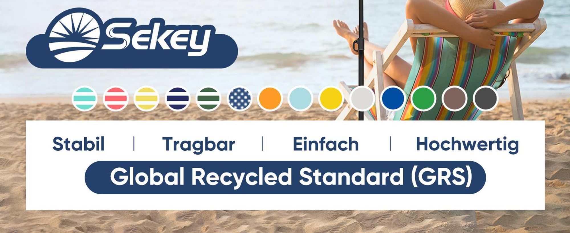 Sekey Sonnenschirm Rund Ø 160 cm Terrassen Gartenschirm Strandschirm mit kurbel & Schutzhülle Neigungswinkel und Höhe verstellbar, Gelb