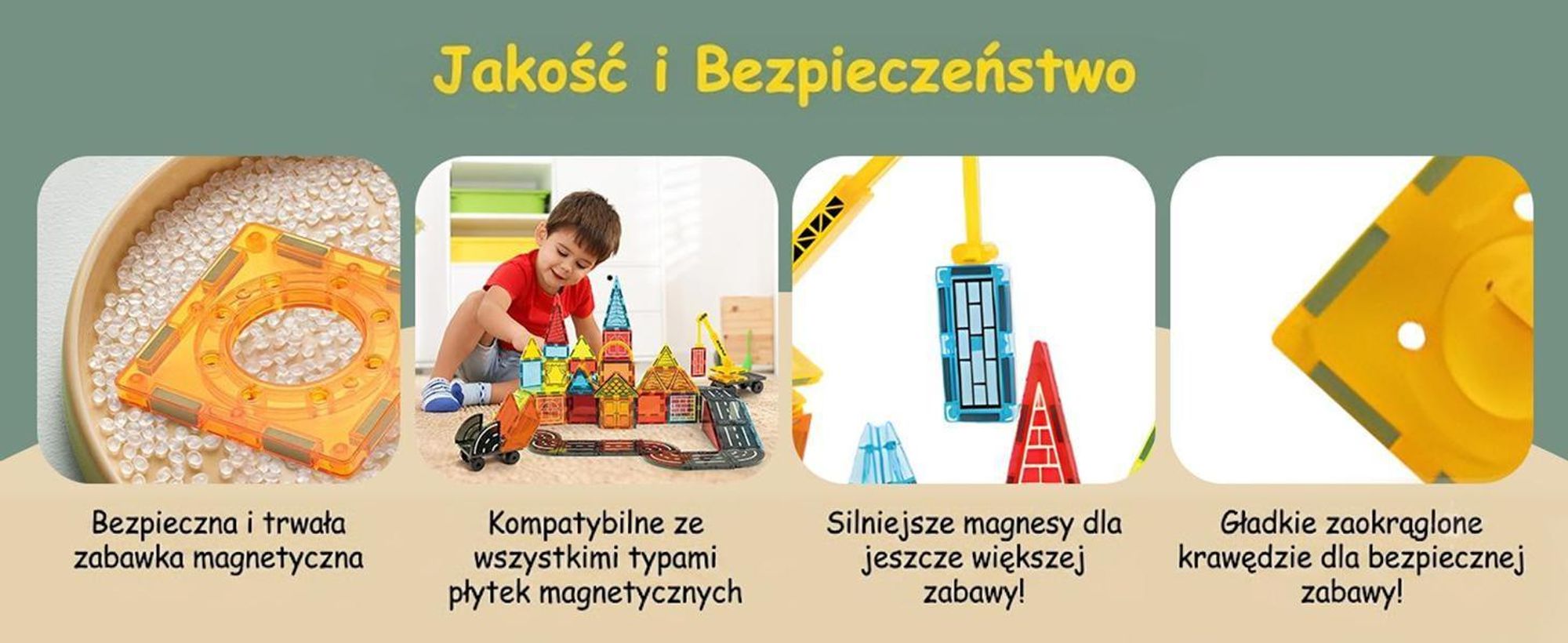 Olvy Magnetyczne klocki konstrukcyjne Zabawka Montessori - Magnetyczne płytki dla dzieci - Magnetyczne klocki konstrukcyjne - Magnetyczna zabawka konstrukcyjna od 3 lat - Mistrz konstrukcji