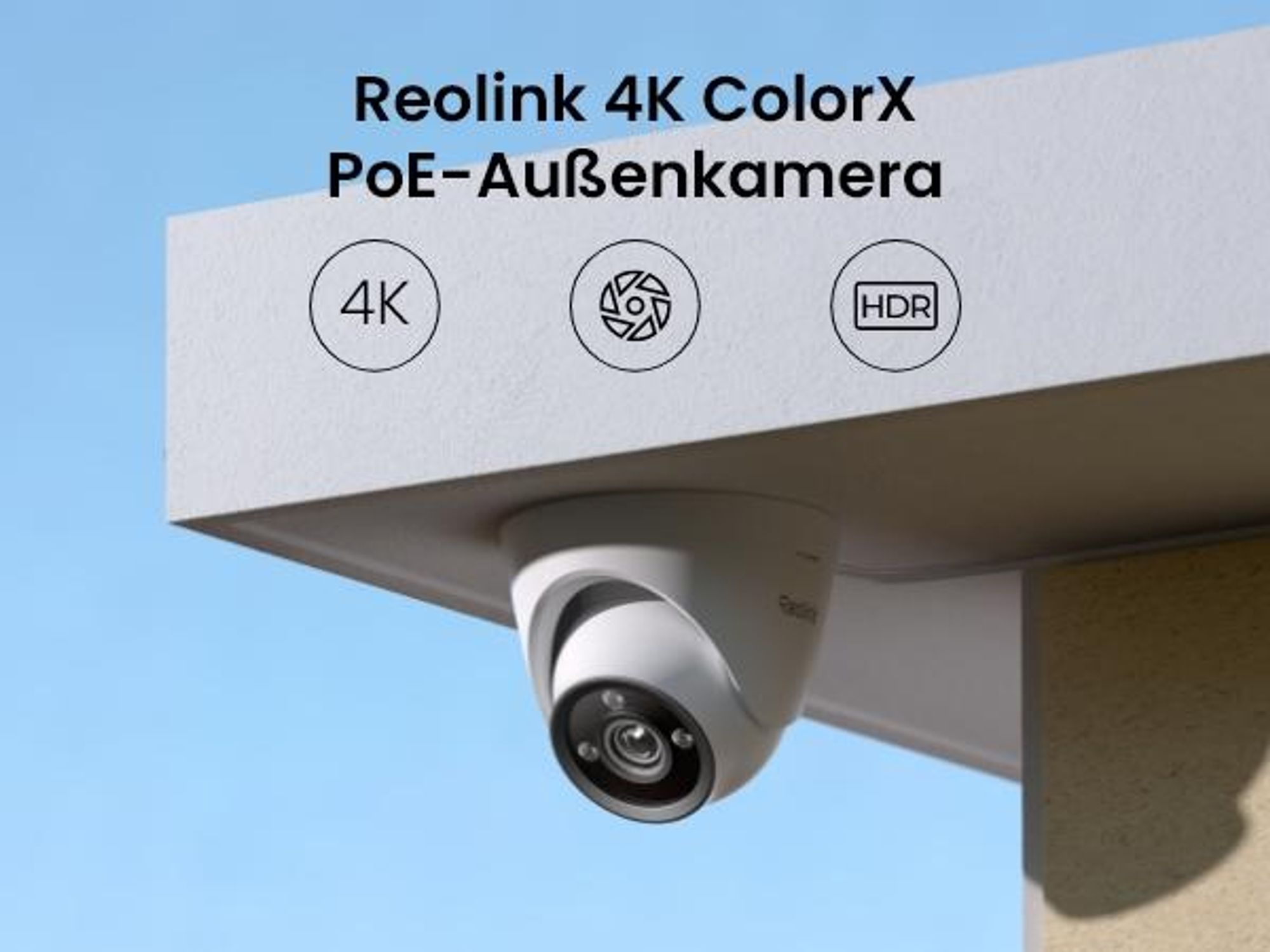 Reolink CX820, 4K 8MP ColorX Dome PoE Überwachungskamera, Smarte Erkennung, F1.0 Superblende, Farbnachtsicht, 2-Wege-Audio, Einstellbares Warmlicht