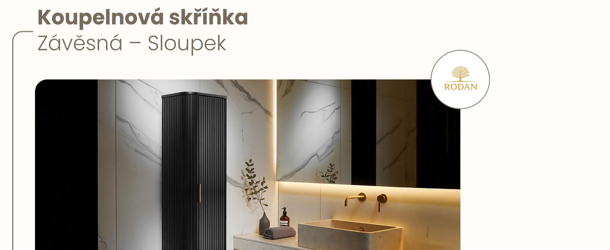 Koupelnová Vysoká Skříňka - 139 CM - Černý Mat - MDF - Koupelnová Polička