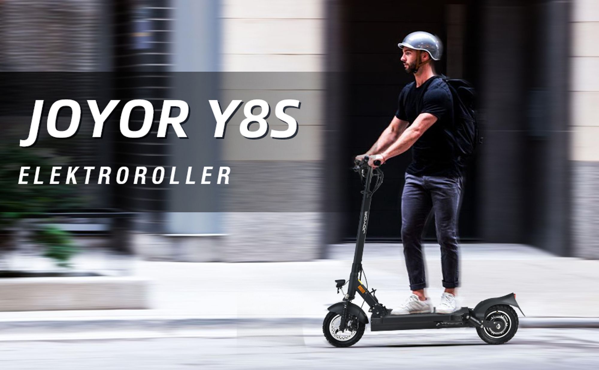Elektroroller JOYOR Y8-S Mit ABE-Gutachten - 500W Motor 48V26AH Batterie 85KM Reichweite Scheibenbremsen - Schwarz