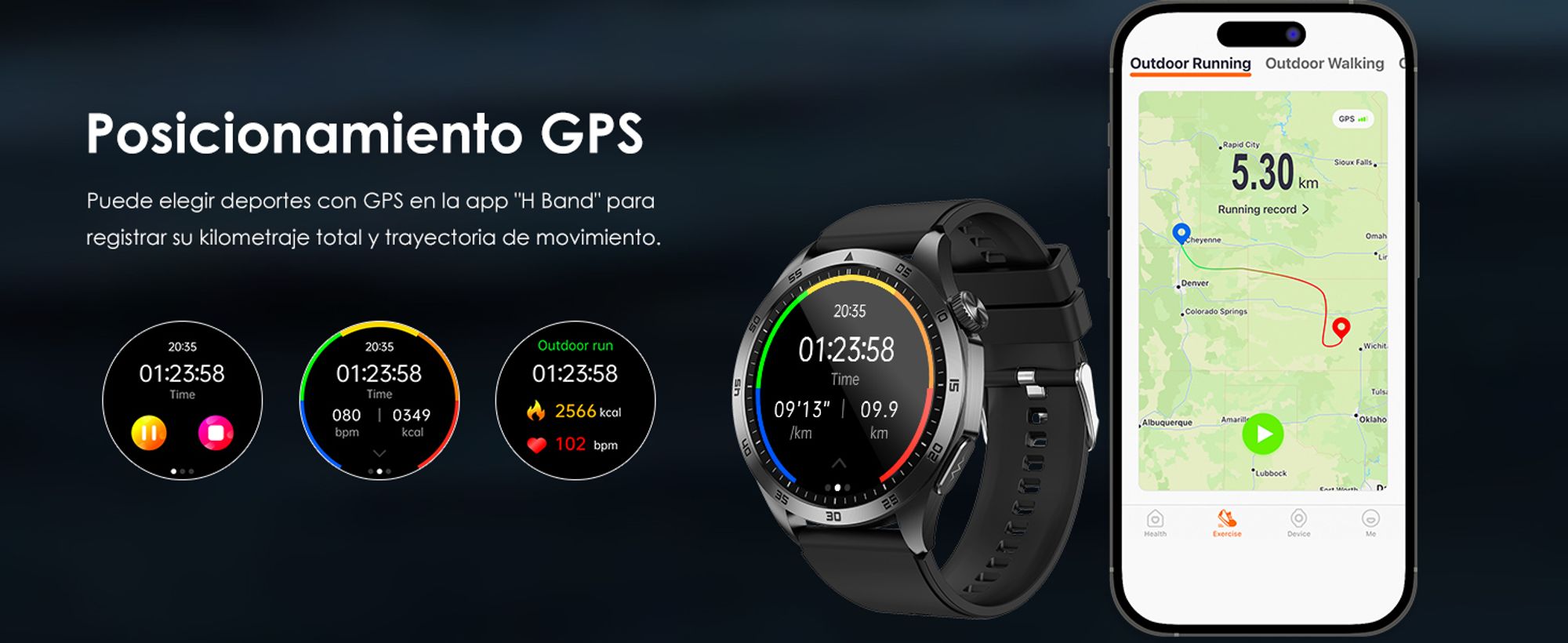 Smartwatch Herren Damen Gesundheitsuhr 1,43 Zoll Smart Watch Always-On Display mit Telefonfunktion, 24-Stunden-Herzfrequenz, Android iOS Wetter