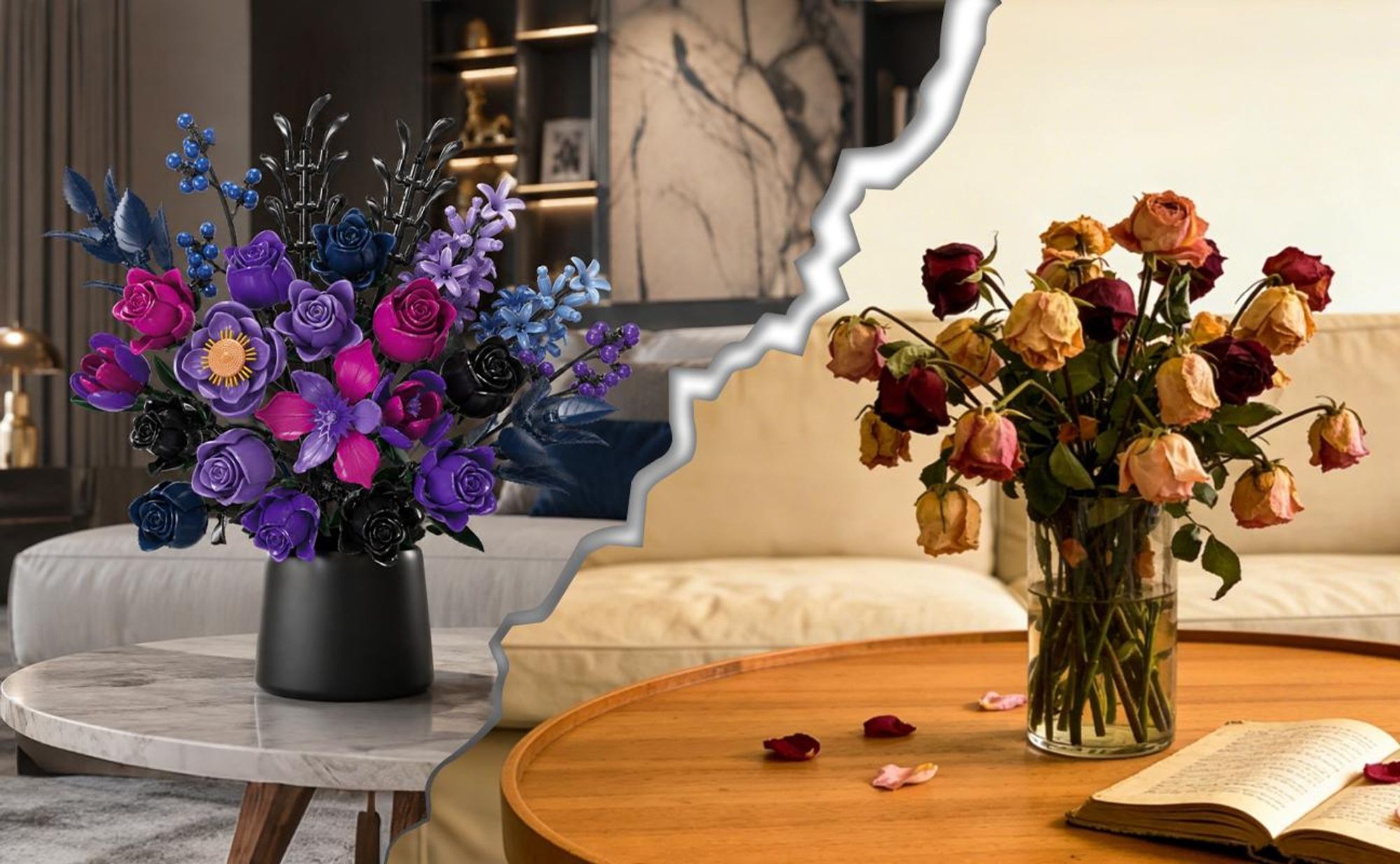 Spielzeug-Adventskalender Blumen Adventskalender 2026 für Frauen – 24 Tage Bauset klemmbausteine
