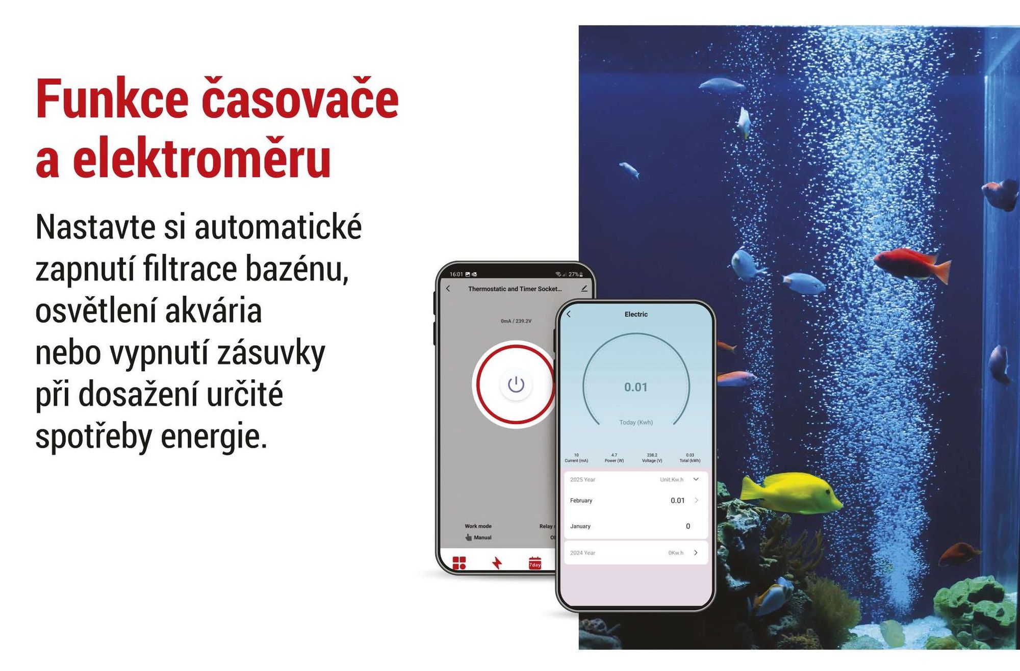 EMOS GoSmart 2v1 zásuvkový termostat a časovač s aplikací, chytrý domácí pokojový termostat + zásuvka s časovačem pro vytápění/chlazení, P56601FR