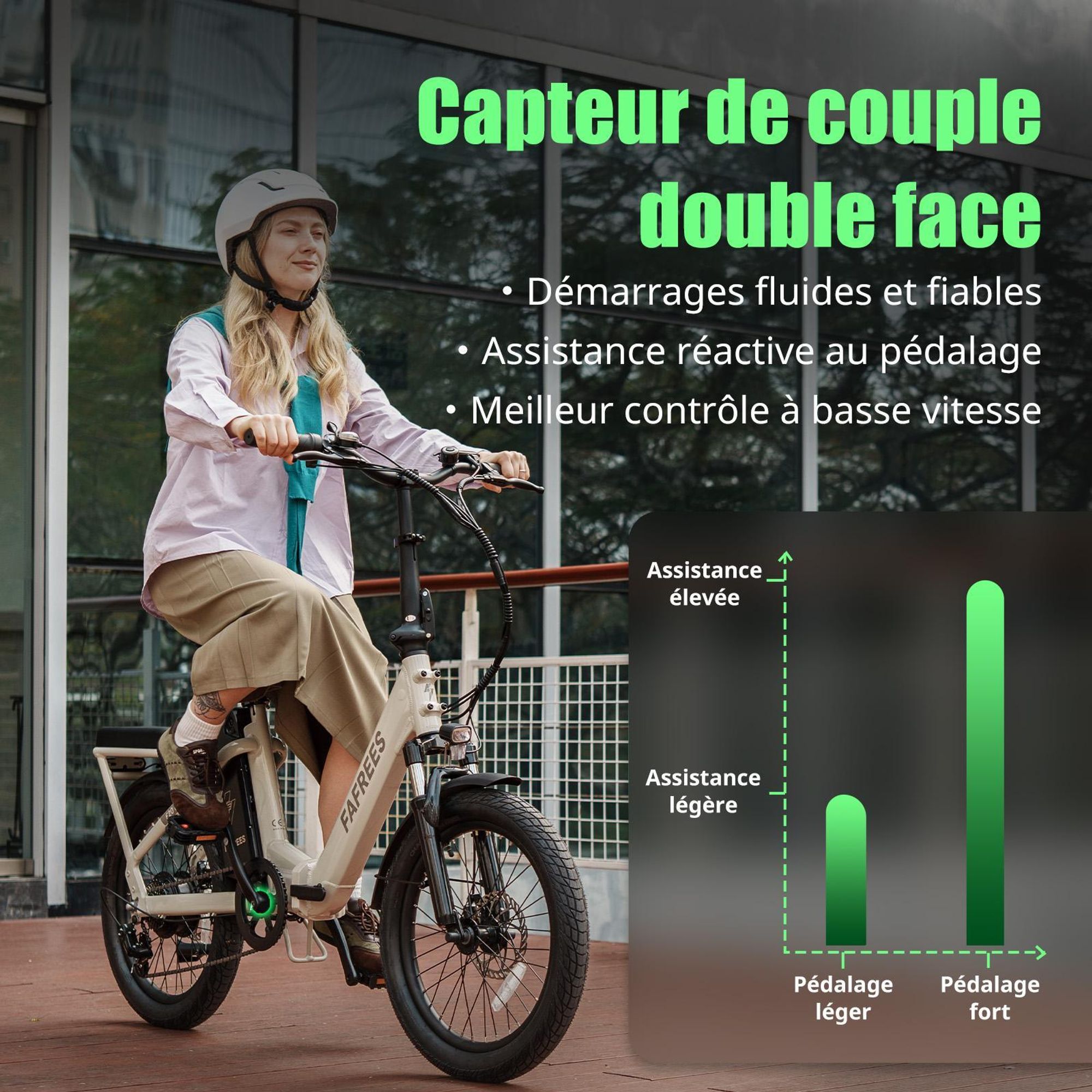 FAFREES F20 Flex vélo électrique pliant - moteur 250W batterie 36V25Ah 95KM - Vert Violet