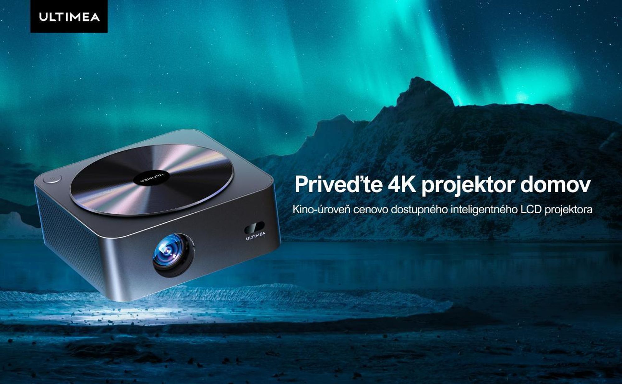Projektor ULTIMEA 1080P Aktualizovaná verzia s funkciou vyhýbania sa prekážkam, 700 ANSI lúmenov, 15000:1, inteligentné zarovnanie plátna, Apollo-P40