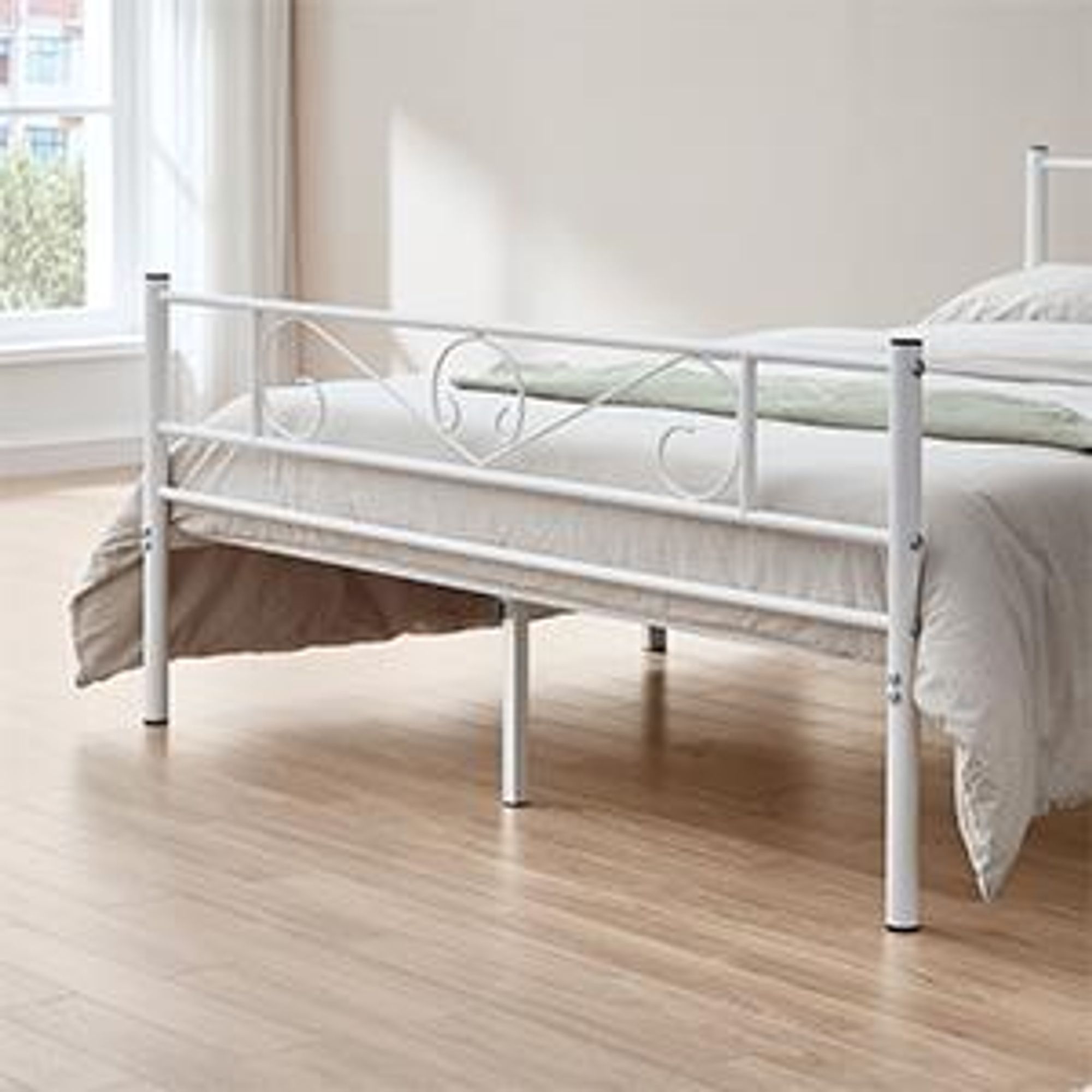 VASAGLE Bettgestell 160 x 200 cm, mit Kopfteil, Metallbett, Bettrahmen