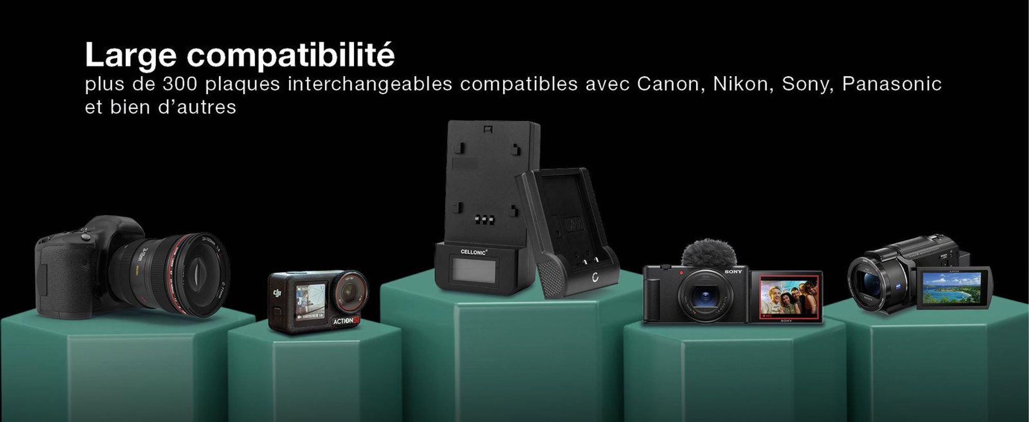 CELLONIC Chargeur DMW-BCG10E pour appareil photo , Alimentation Batterie DE-A66A, Câble Charge rapide, Adaptateur Secteur
