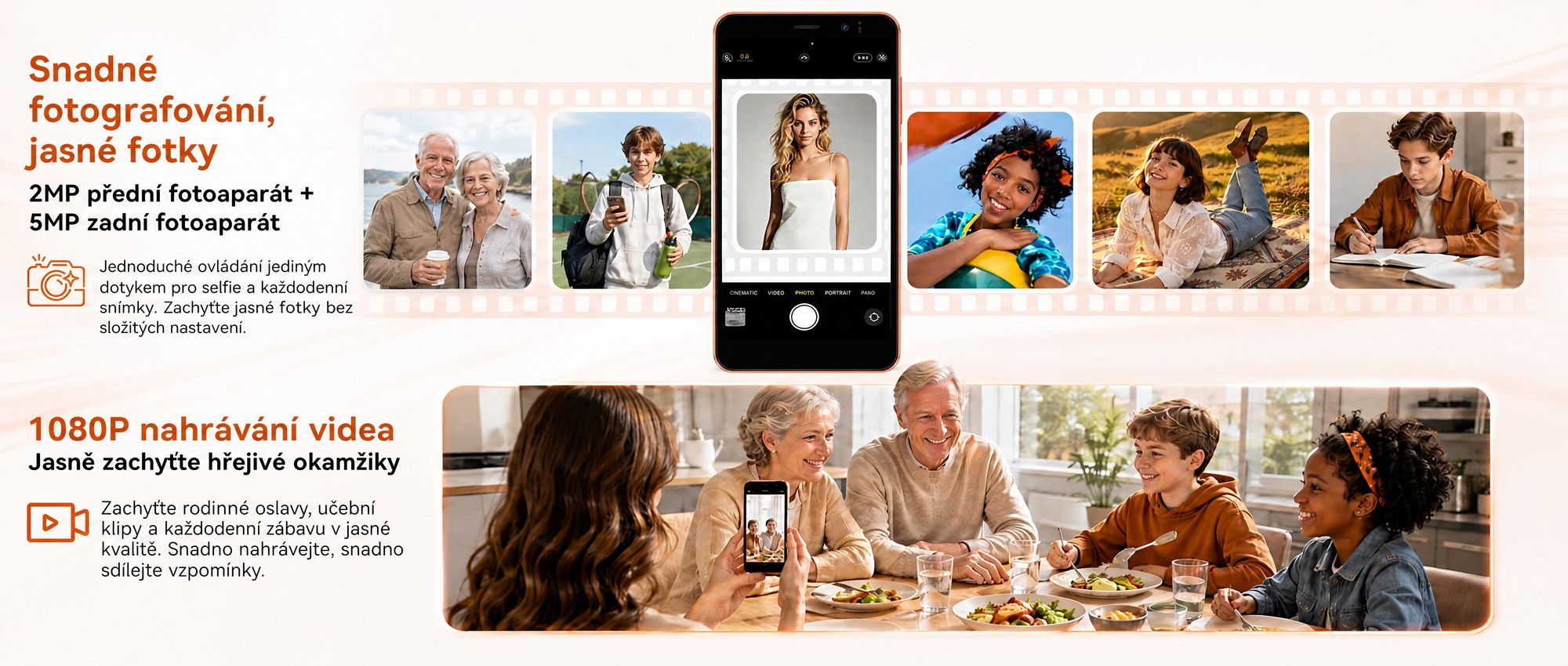 Blackview OSCAL Tiger 12 Android mobilní telefon bez smlouvy, 6,78" smartphone 8GB+128GB (rozšiřitelný), 64MP fotoaparát/5000 mAh/4G dual SIM/otisk prstu, šedý
