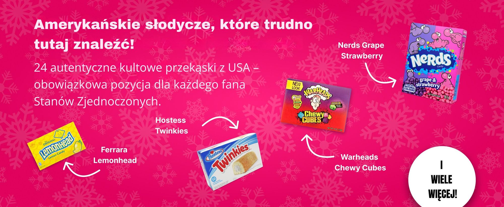 BOXILAND® kalendarz adwentowy US Sweets 2026, 24 amerykańskie słodycze
