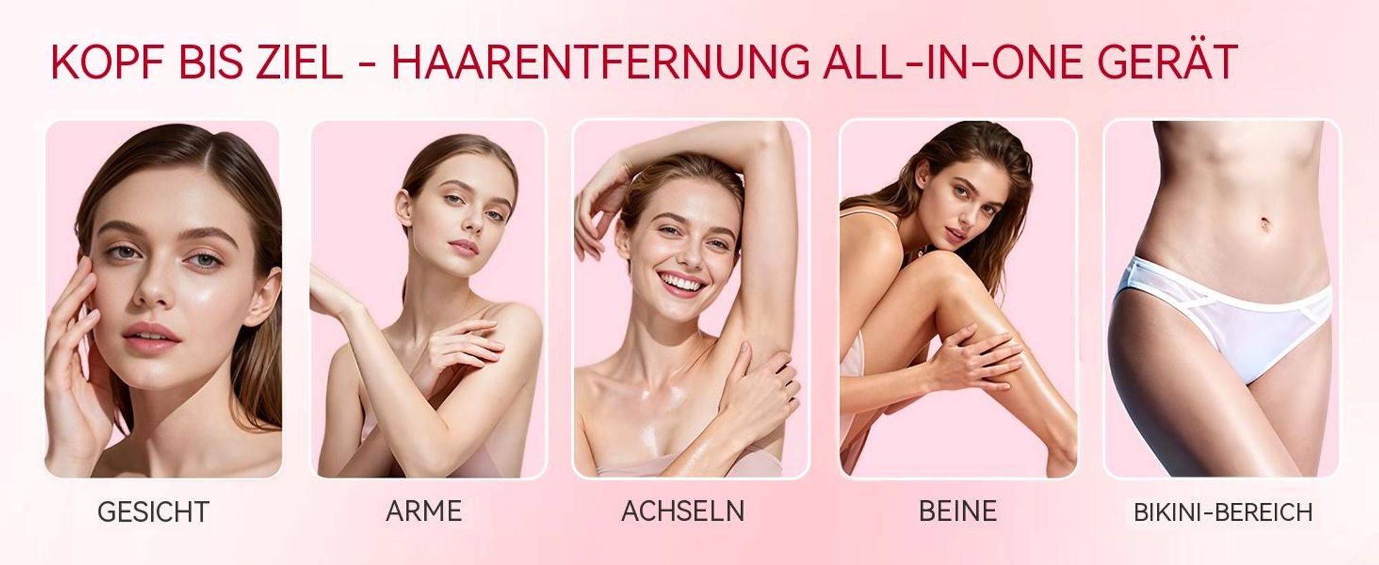 5-in-1 Rasierer Damen Elektrischer Intimrasierer, Bikini Trimmer (IPX7 Wasserdicht Wet/Dry, LED-Display), mit USB-Ladestation für Körper & Beine