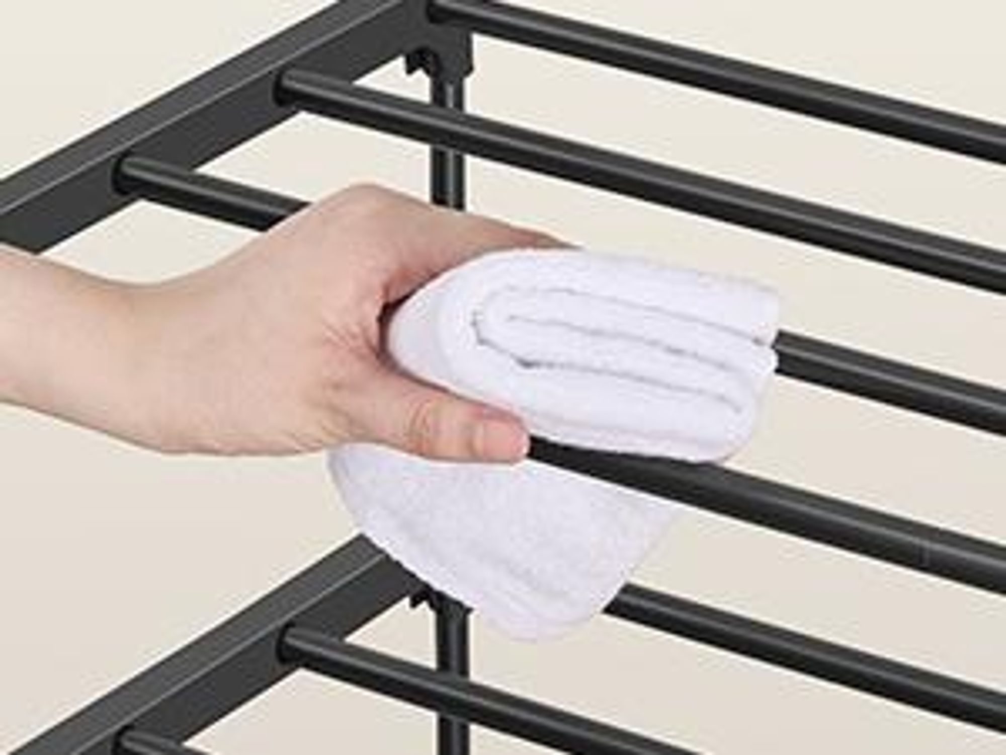 SONGMICS 10 Ebenen Schuhregal, Schuhschrank, Schuhaufbewahrung, für bis zu 50 Paar Schuhe schwarz