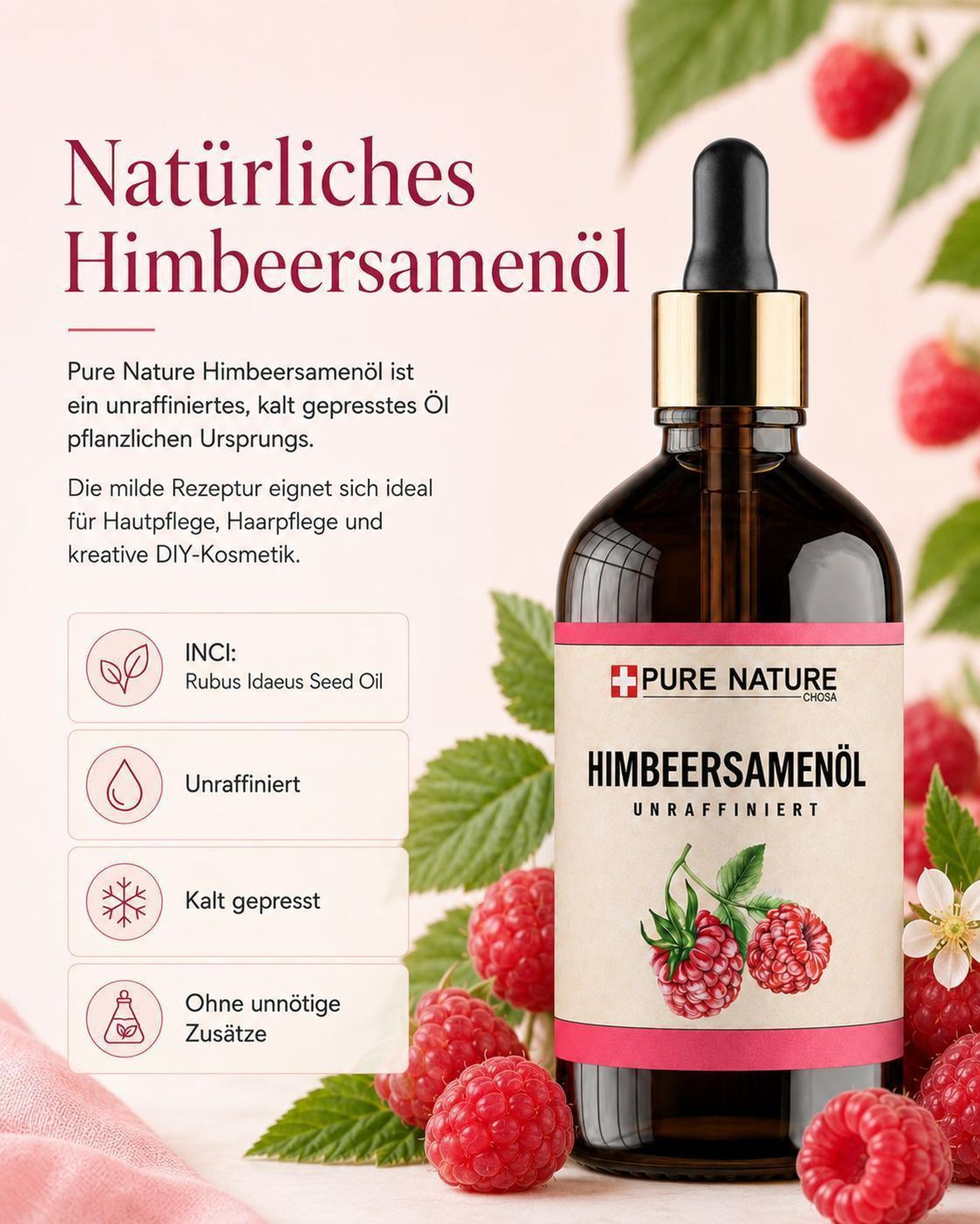 kalt gepresst Himbeersame
