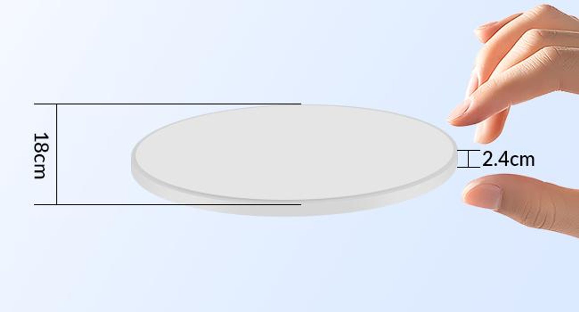 Plafonnier LED ZMH blanc, plat, 15 W, 3000 K (blanc chaud), 18 cm, petit éclairage de plafond pour la cuisine et le couloir