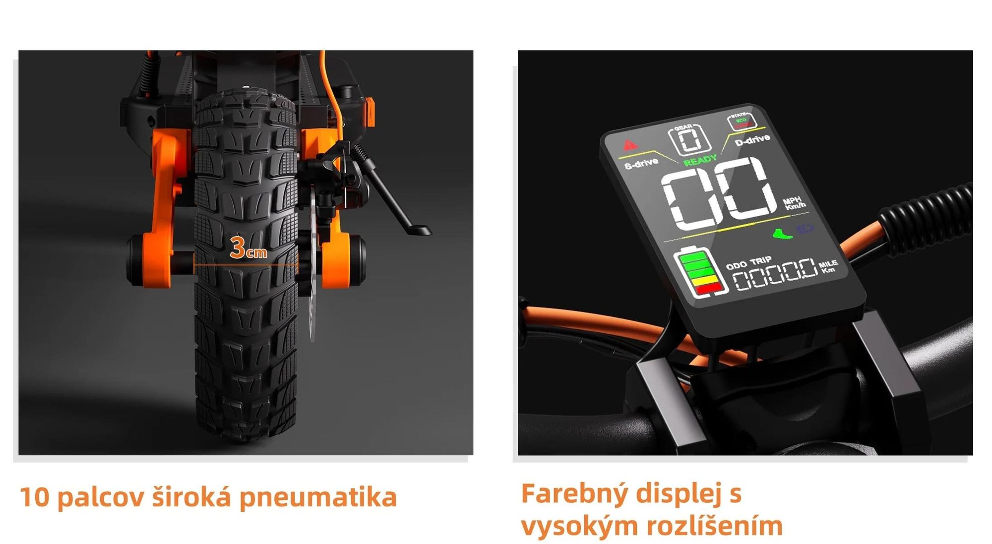 Elektrický Kolobežka JOYOR S10-S-Z S Funkciou Smerových Svetiel - 1000W*2 Motor 60V18AH Batéria 70KM Dojazd Kotúčová Brzda - Čierna