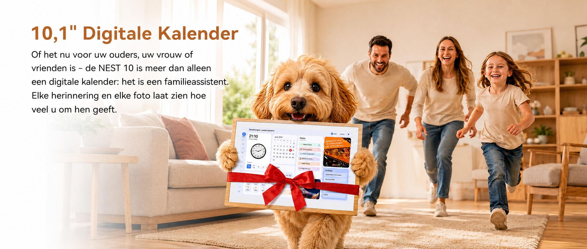 Blackview NEST 10, 10,1-inch digitale kalender en fotolijst met touchscreen, WIFI, 1280x800, 16:10, foto-deling, een uniek cadeau voor koppels