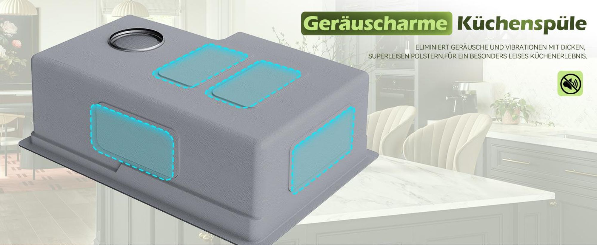 Flexible Einbauwaschbecken