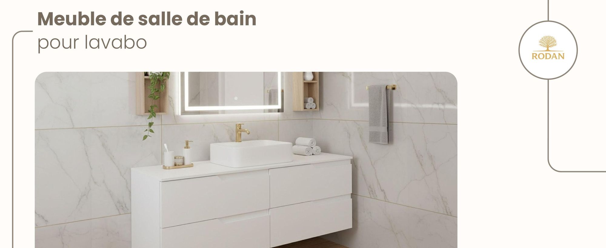 RODAN, meuble de salle de bain, armoire moderne, meuble sous vasque, meuble sous lavabo