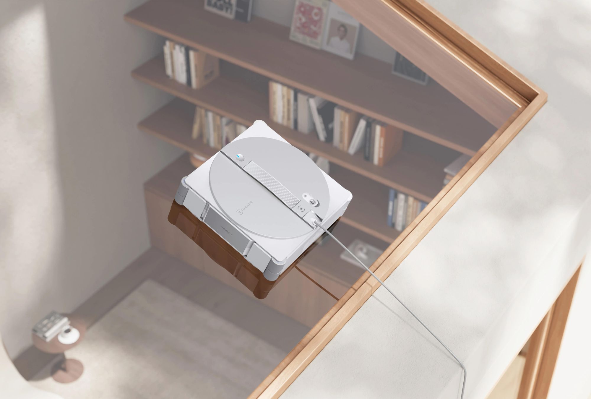 ECOVACS WINBOT W3 OMNI Fensterputzroboter mit Multifunktionsstation mit 2pcs Original Fensterreinigungsflüssigkeit, App-Steuerung