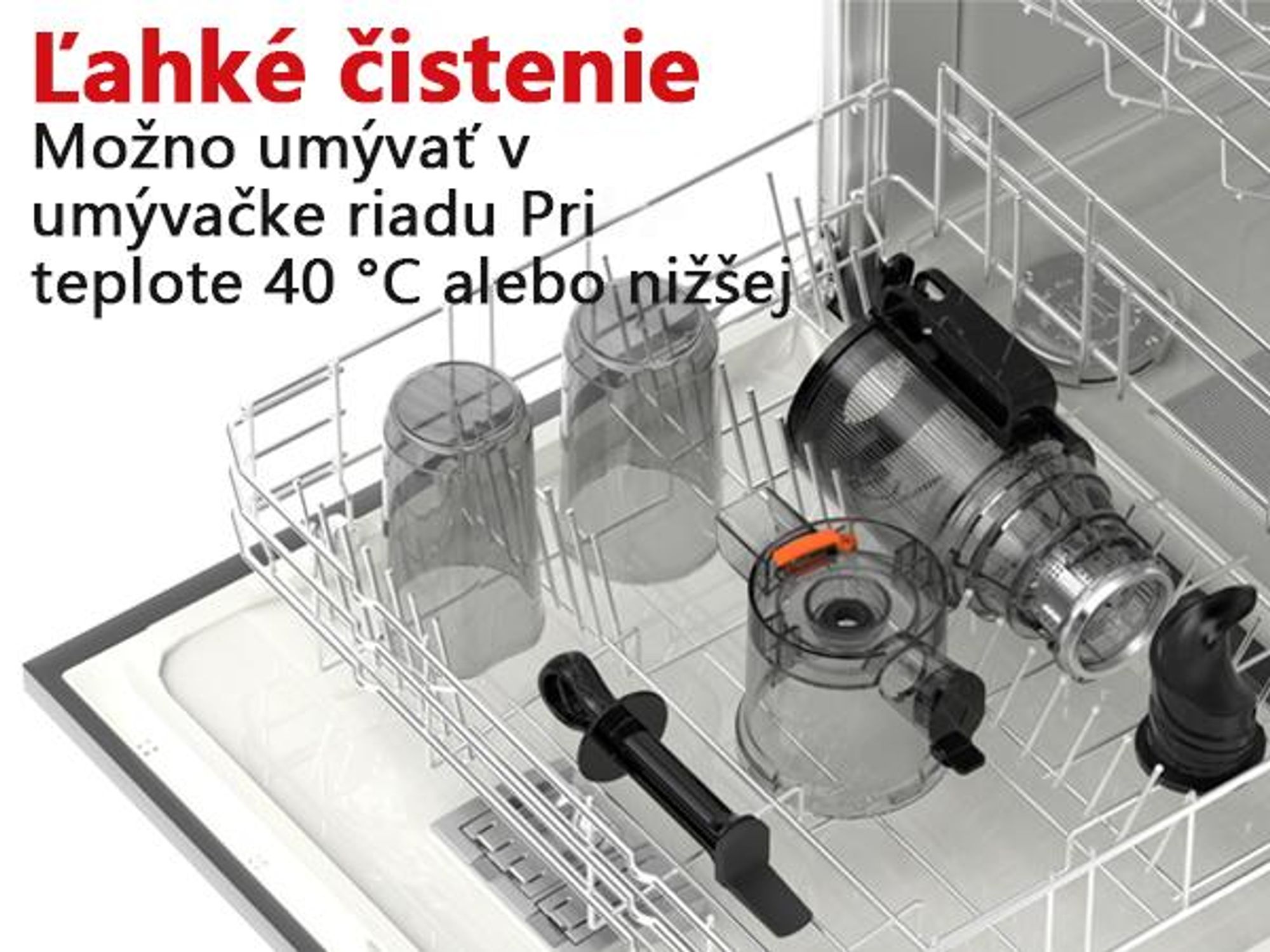 LINKChef SJ-051-EU-BL Pomalý Odšťavovač - 200W Výkon 1.2L Veľká kapacita Dva podávacie tácky Ľahko sa čistí - čierna