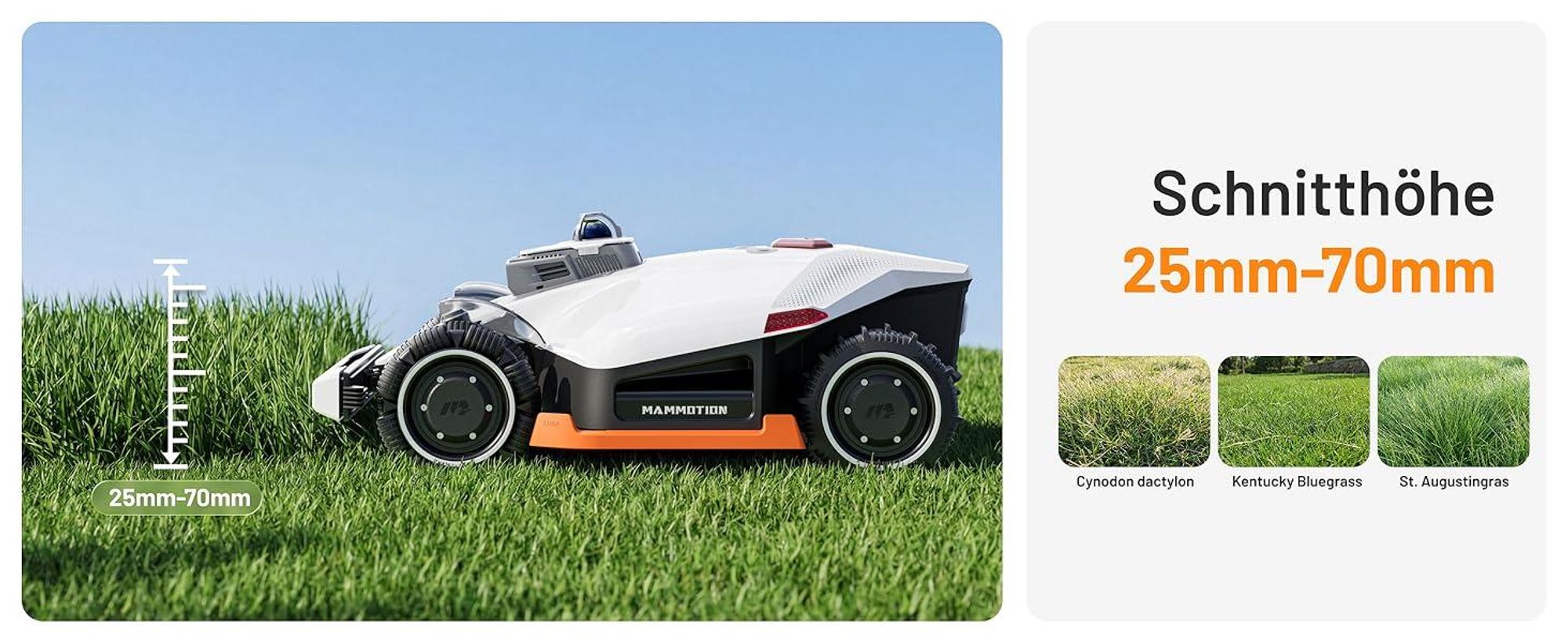 Mähroboter Mammotion LUBA 3 AWD 3000 mit Garage, Waschständer, bis 3000 m², Allradantrieb, 80% Steigung, Auto-Kartierung, 4G-Modul, APP