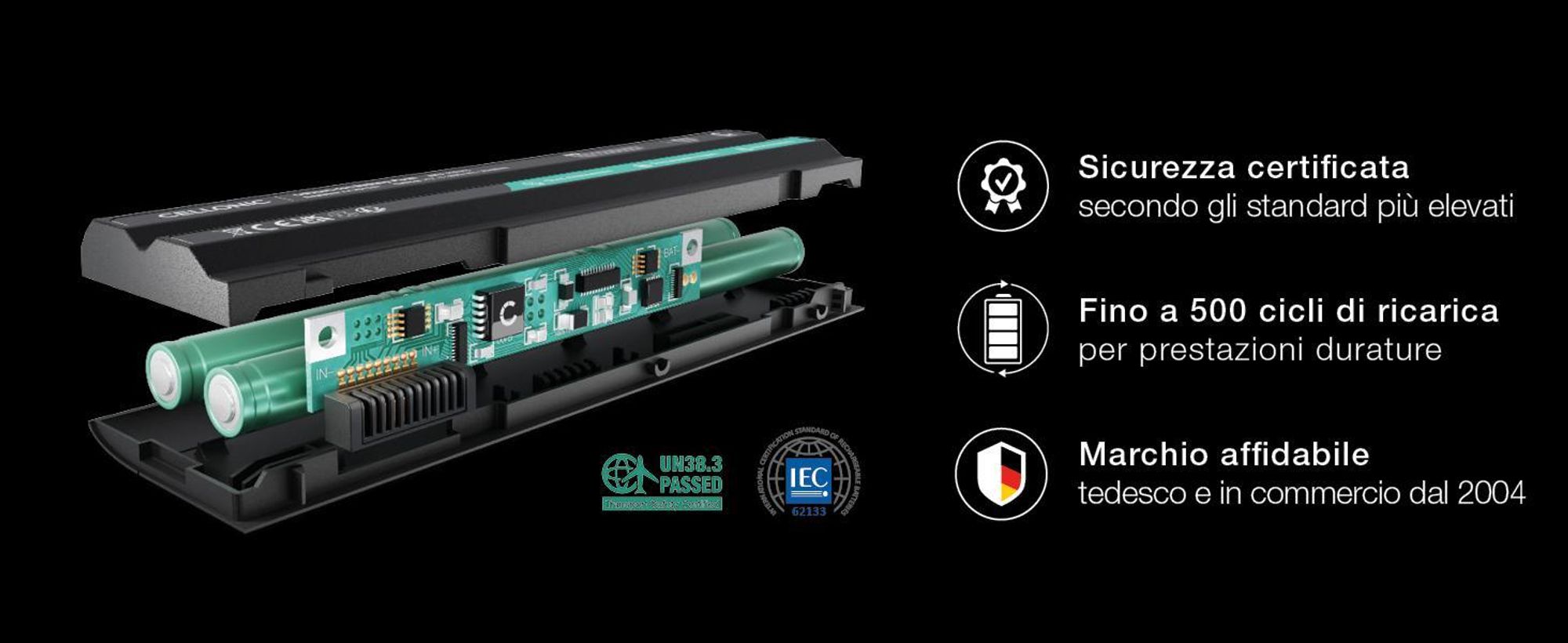 CELLONIC 1x Batteria per PC portatile Compatibile con MSI GE60, GE70, GP60, Compatibile con Medion 40029150 – (4400mAh, 11.1V)