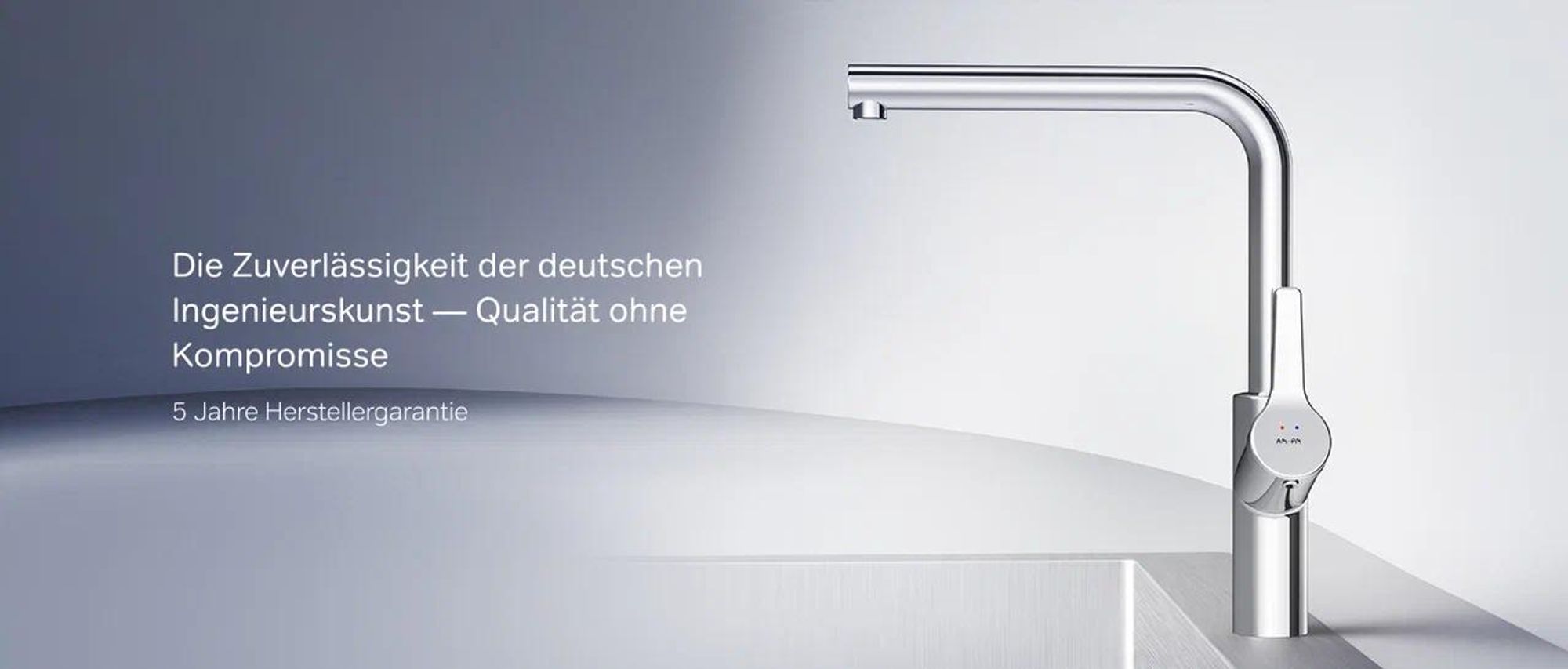 Wasserhahn Küche drehbar Küchenarmatur Edelstahl Spültischarmatur Hochdruck Armatur Mischbatterie Küche gebürstet AM.PM FXB05000 X-Joy S, Chrom